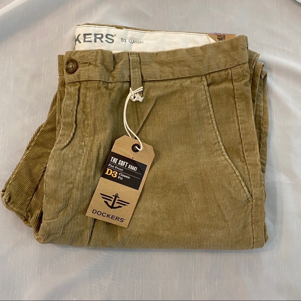 Dockers D3 Beige Corduroy Pants 38x34